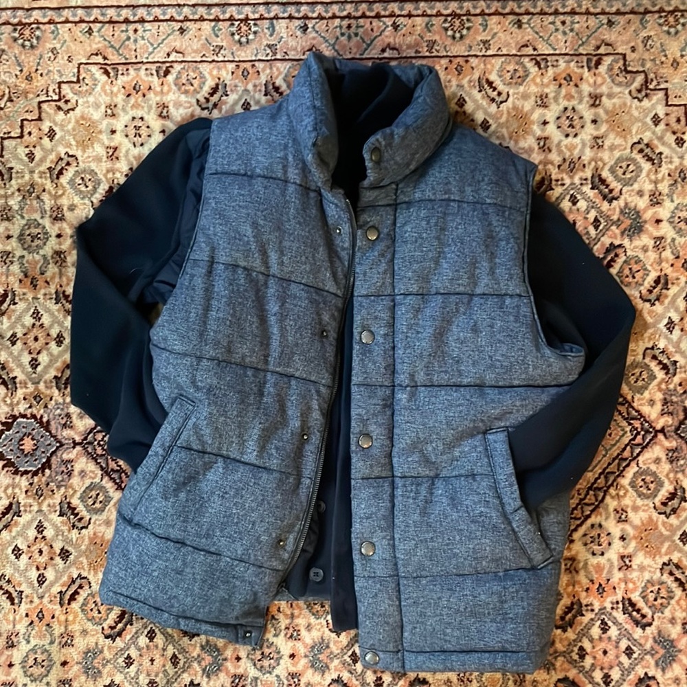 Banana Republic quilted jacket / vest combo